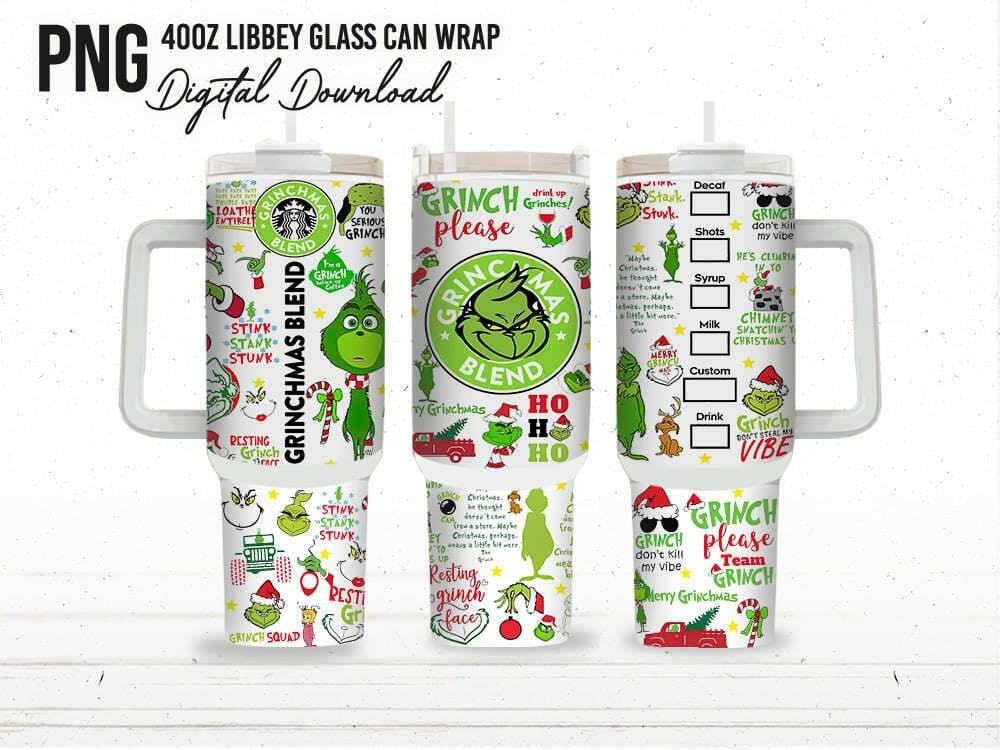 Character 40oz Christmas Tumbler Wrap, Christmas Tumbler Png