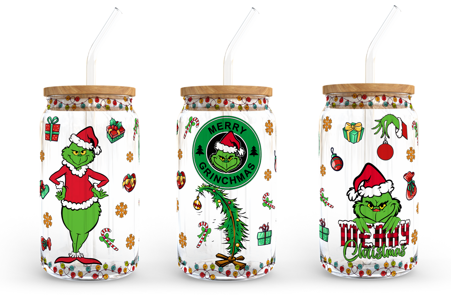 Christmas 16oz libbey can Cartoon PNG