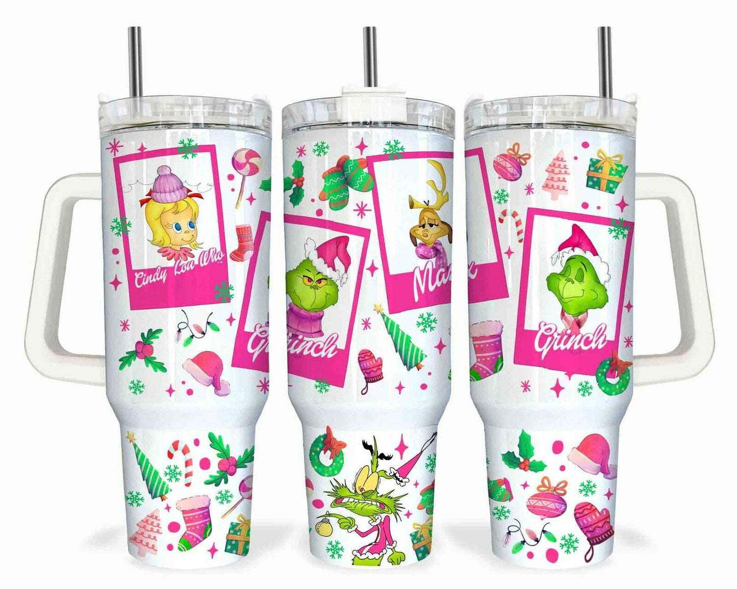 Christmas 40oz Tumbler Wrap Png GR 1