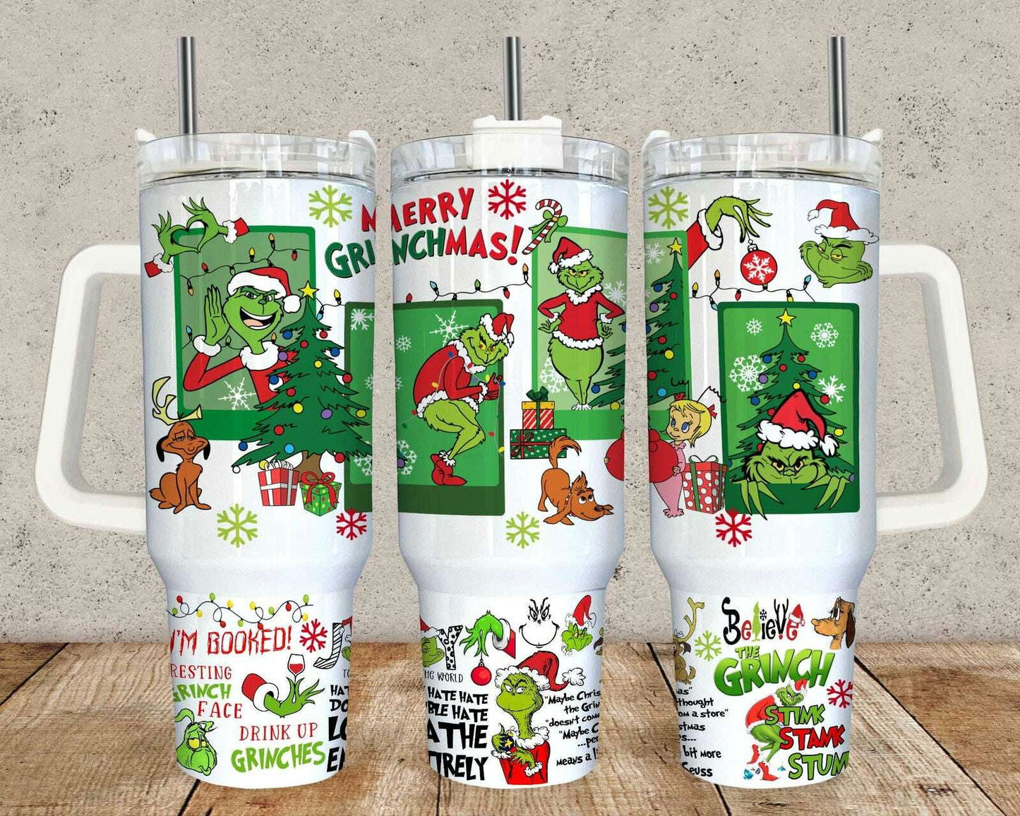 Christmas 40oz Tumbler Wrap Png GR 1