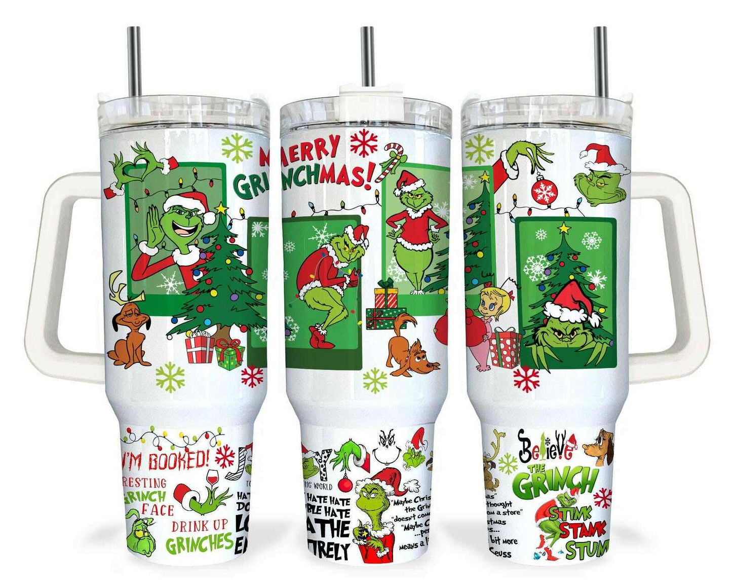 Christmas 40oz Tumbler Wrap Png GR 1
