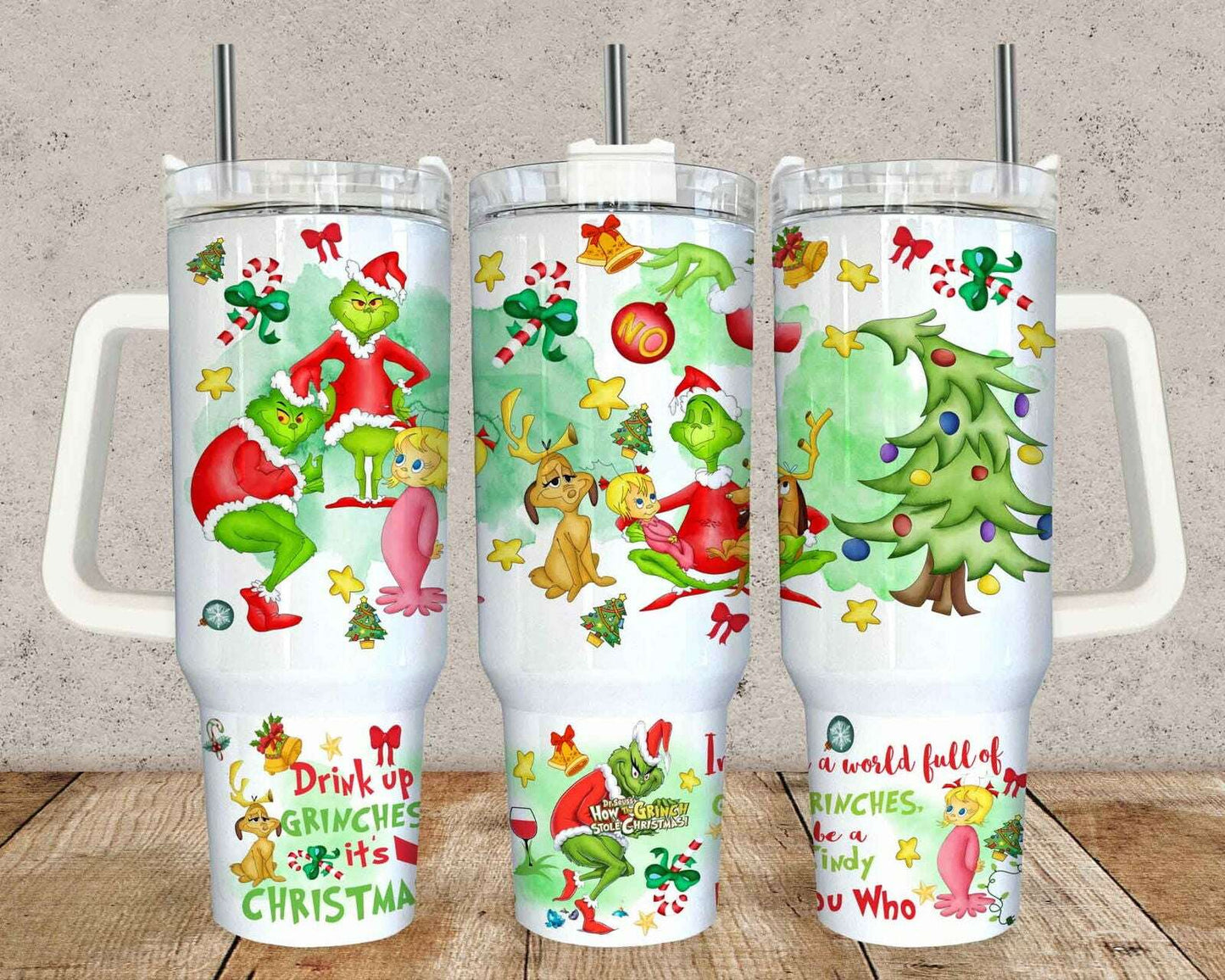 Christmas 40oz Tumbler Wrap Png GR