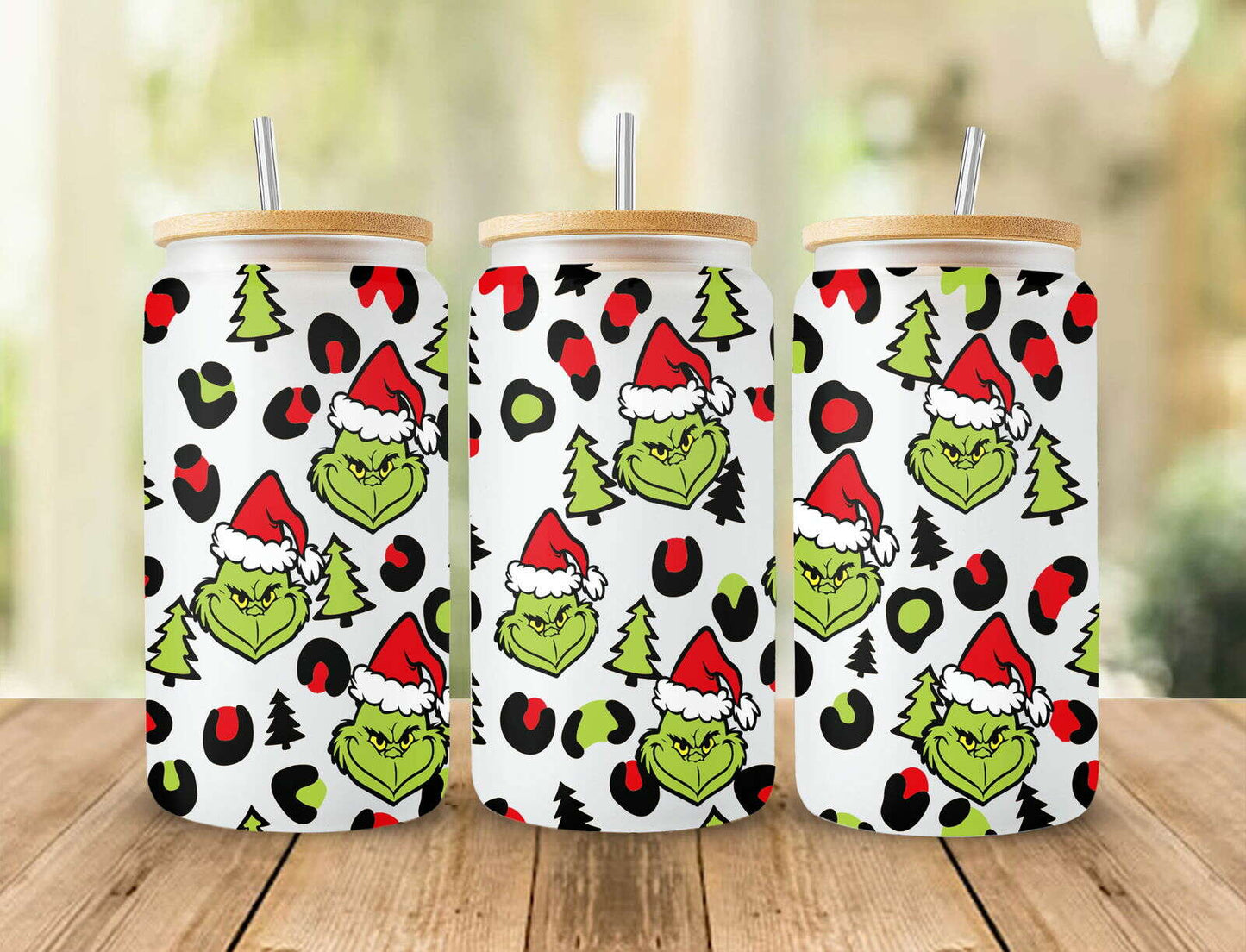 Christmas Libbey Glass Can Wrap Png