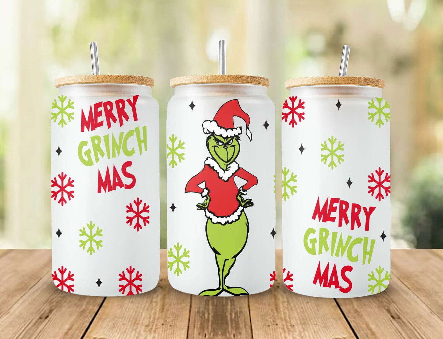Christmas Libbey Glass Can Wrap Png