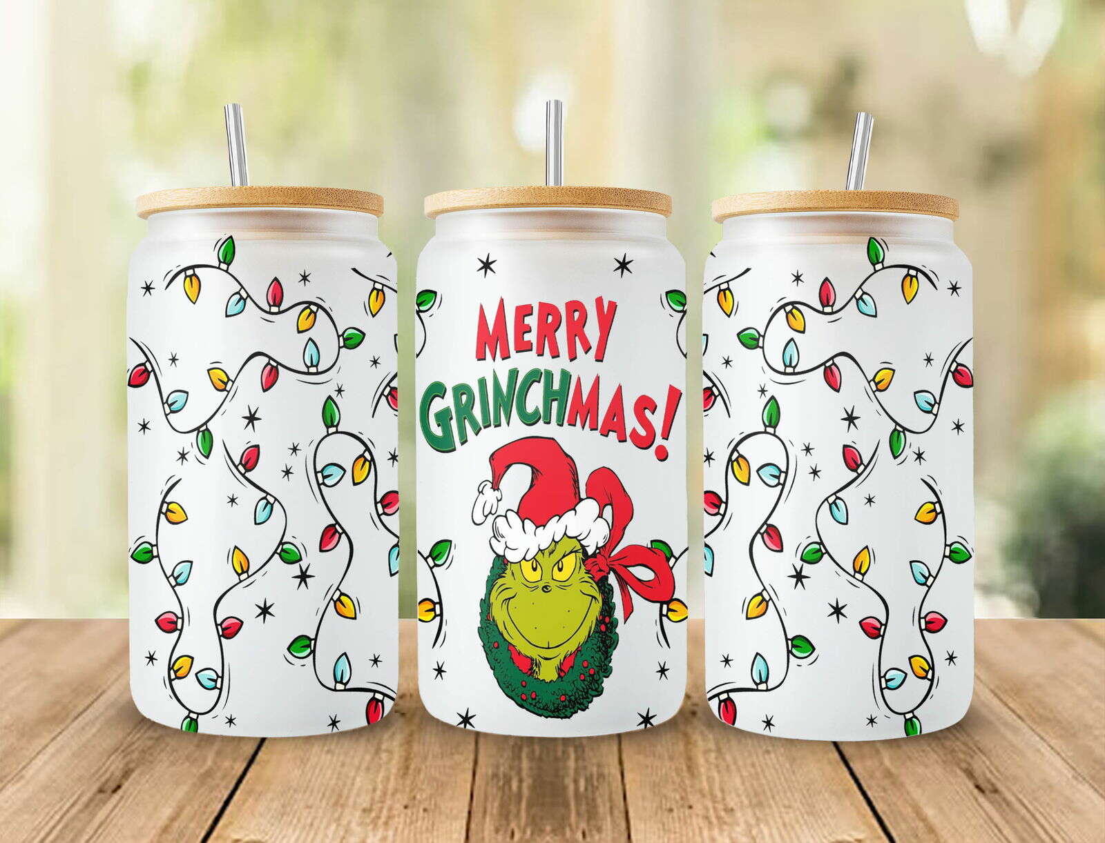 Christmas Libbey Glass Can Wrap Png