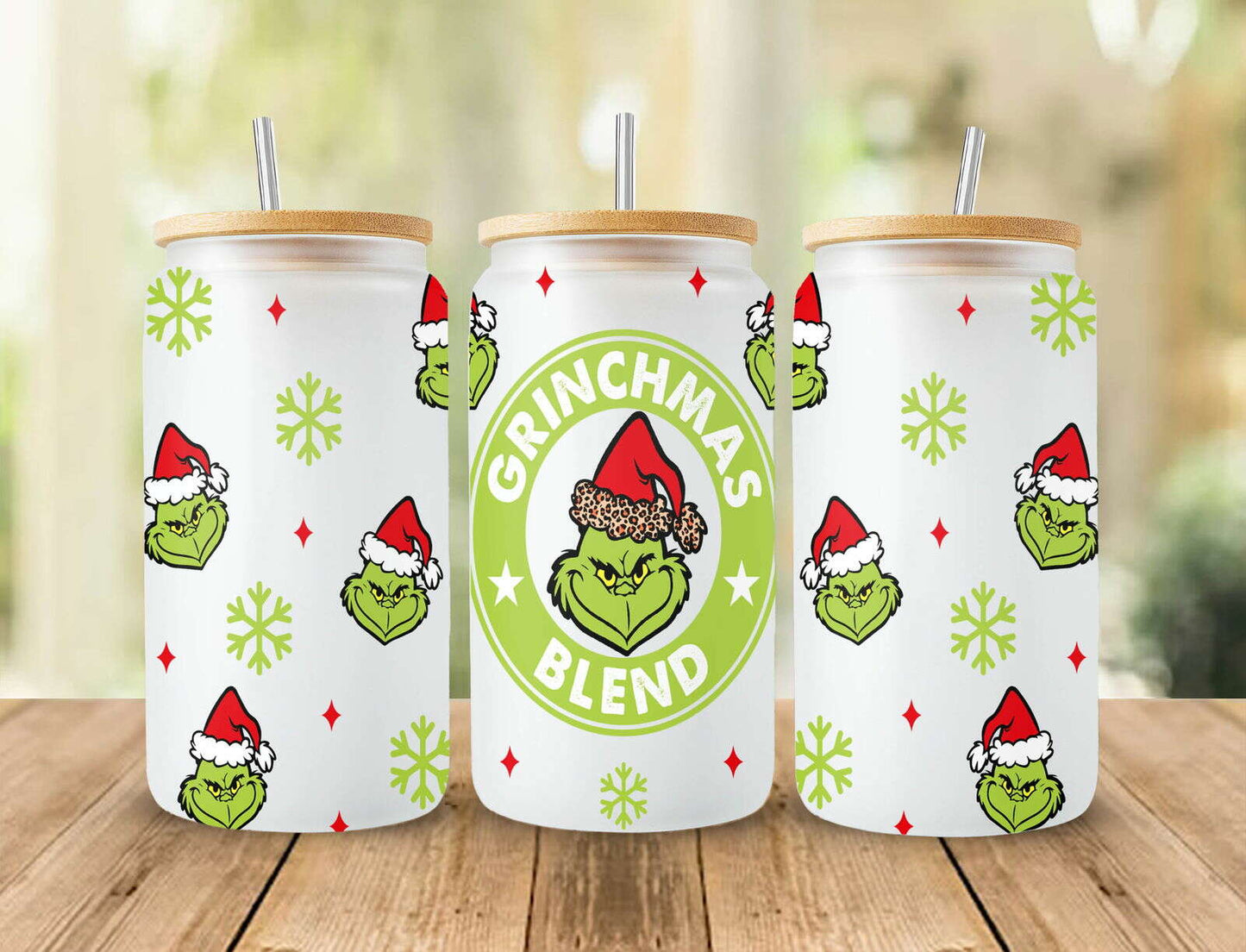 Christmas Libbey Glass Can Wrap Png