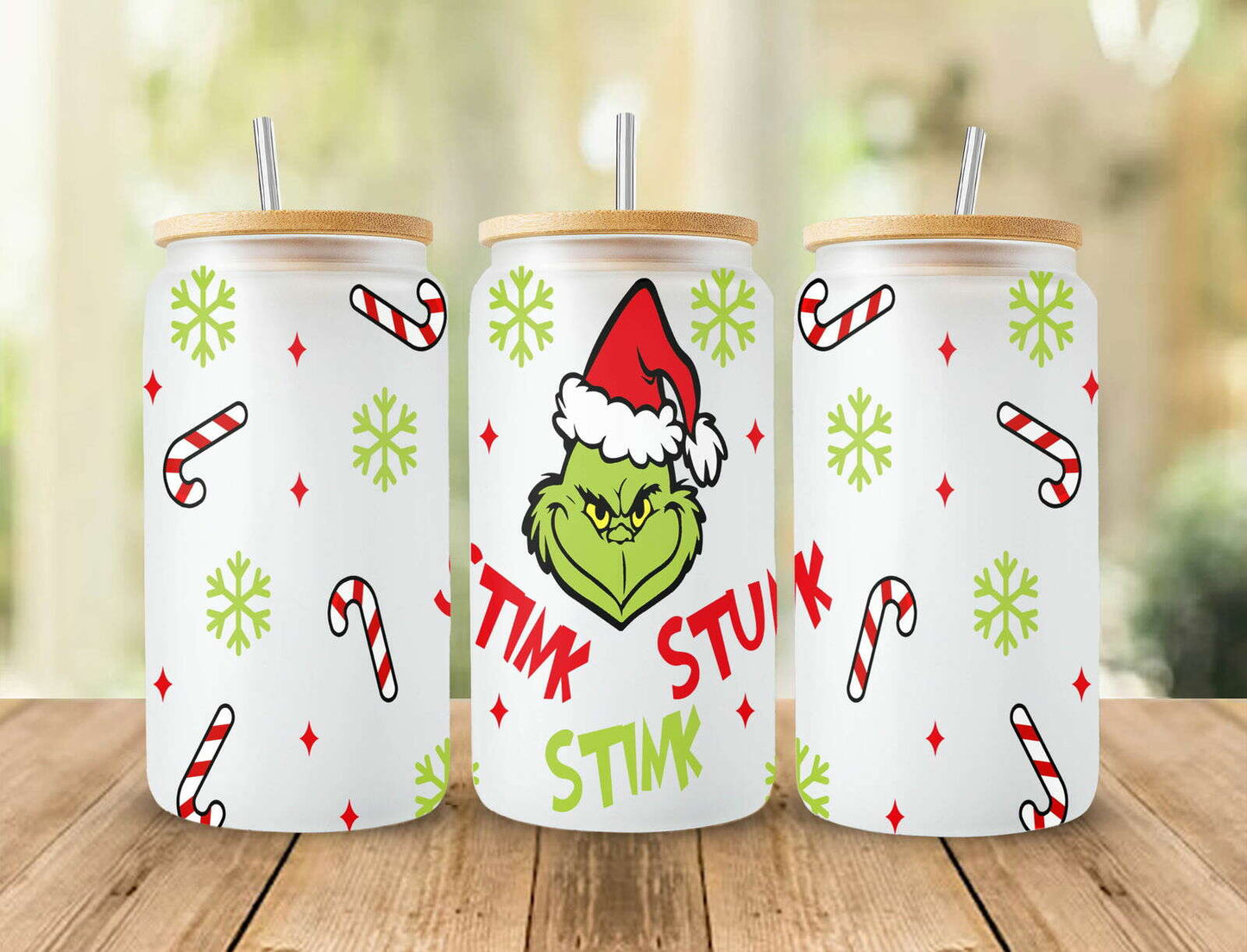 Christmas Libbey Glass Can Wrap Png