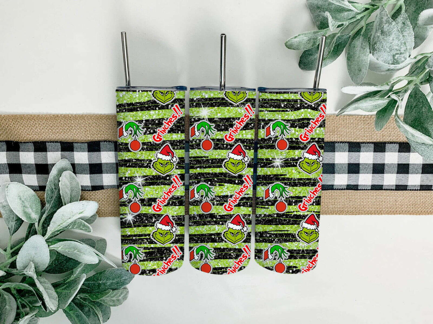 Christmas Tumbler Sublimation Designs 20oz Skinny Tumbler Bundle Wrap