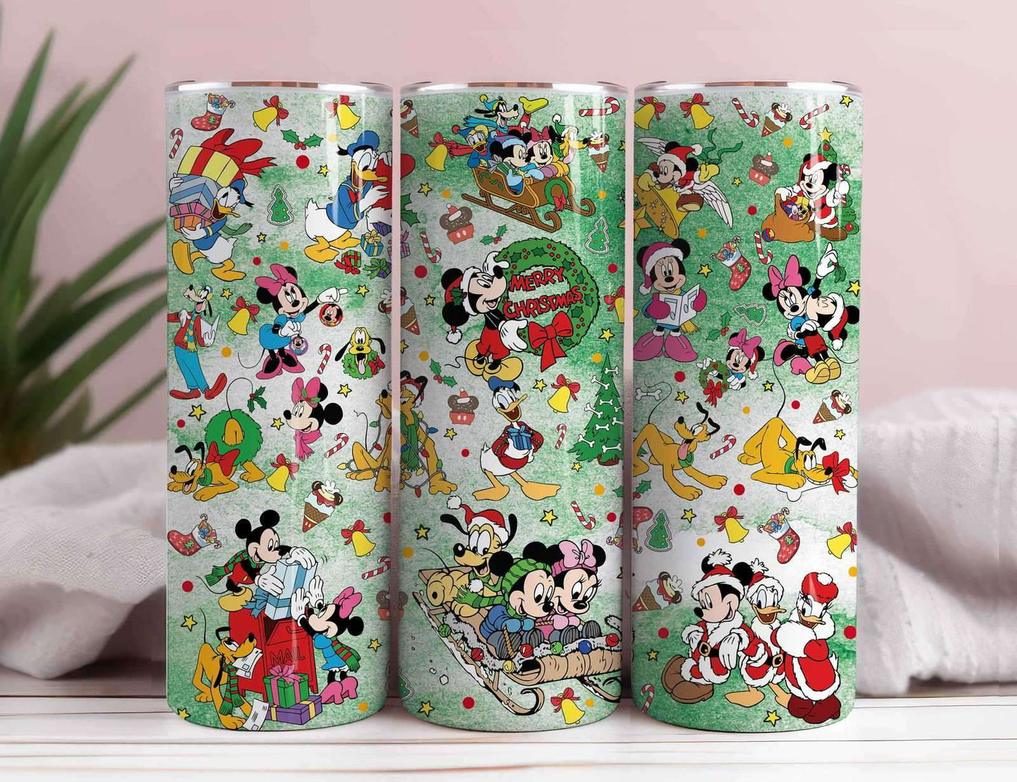 Christmas Tumbler Wrap, Magical Christmas Sublimation Design, 20oz Skinny Tumbler