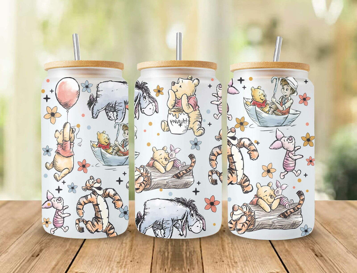 Cute Cartoon Tumbler Wrap, Spring Tumbler, 16oz Libbey Can Glass Wrap