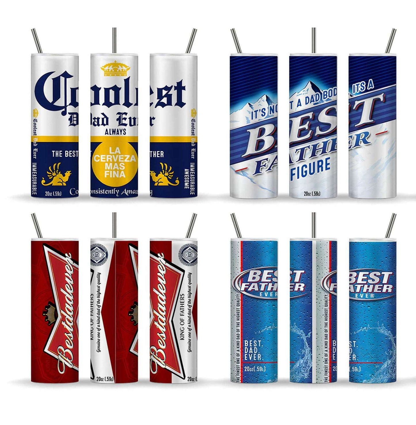 Dad 20oz skinny Tumbler Designs, Sublimation Bundle, Dad Beer Parody