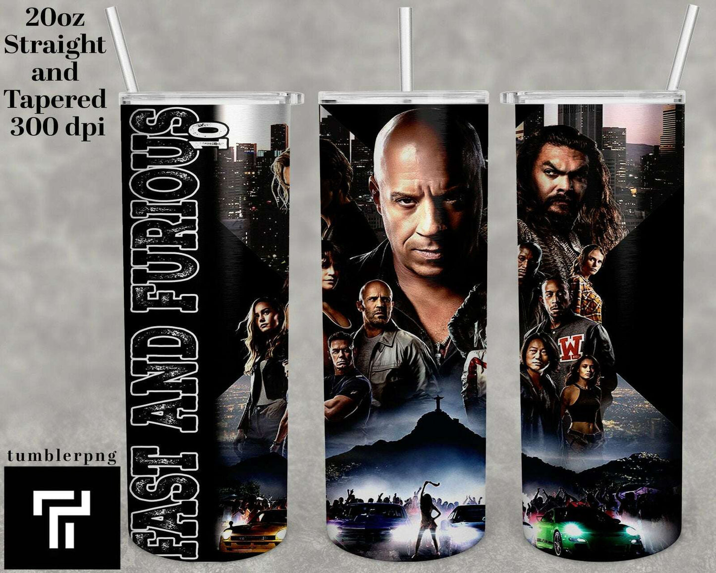 F and F Tumbler 20 oz Skinny Tumbler Sublimation Designs, Full Tumbler Wrap