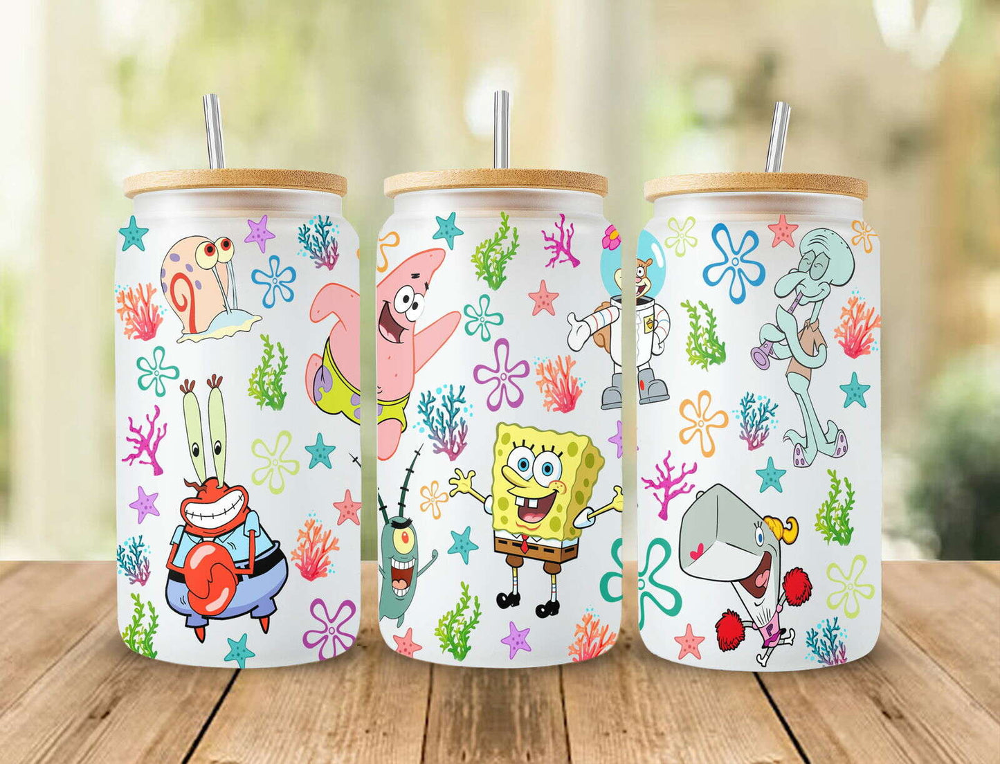 Cartoon Glass Can 16oz, Square PNG, Cartoon Coffee Libbey 16oz