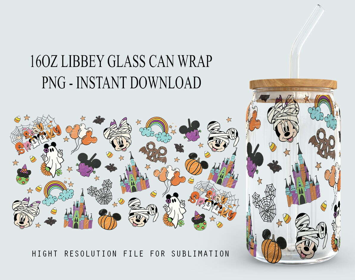 Halloween 16oz Can Glass , Libbey Can Glass