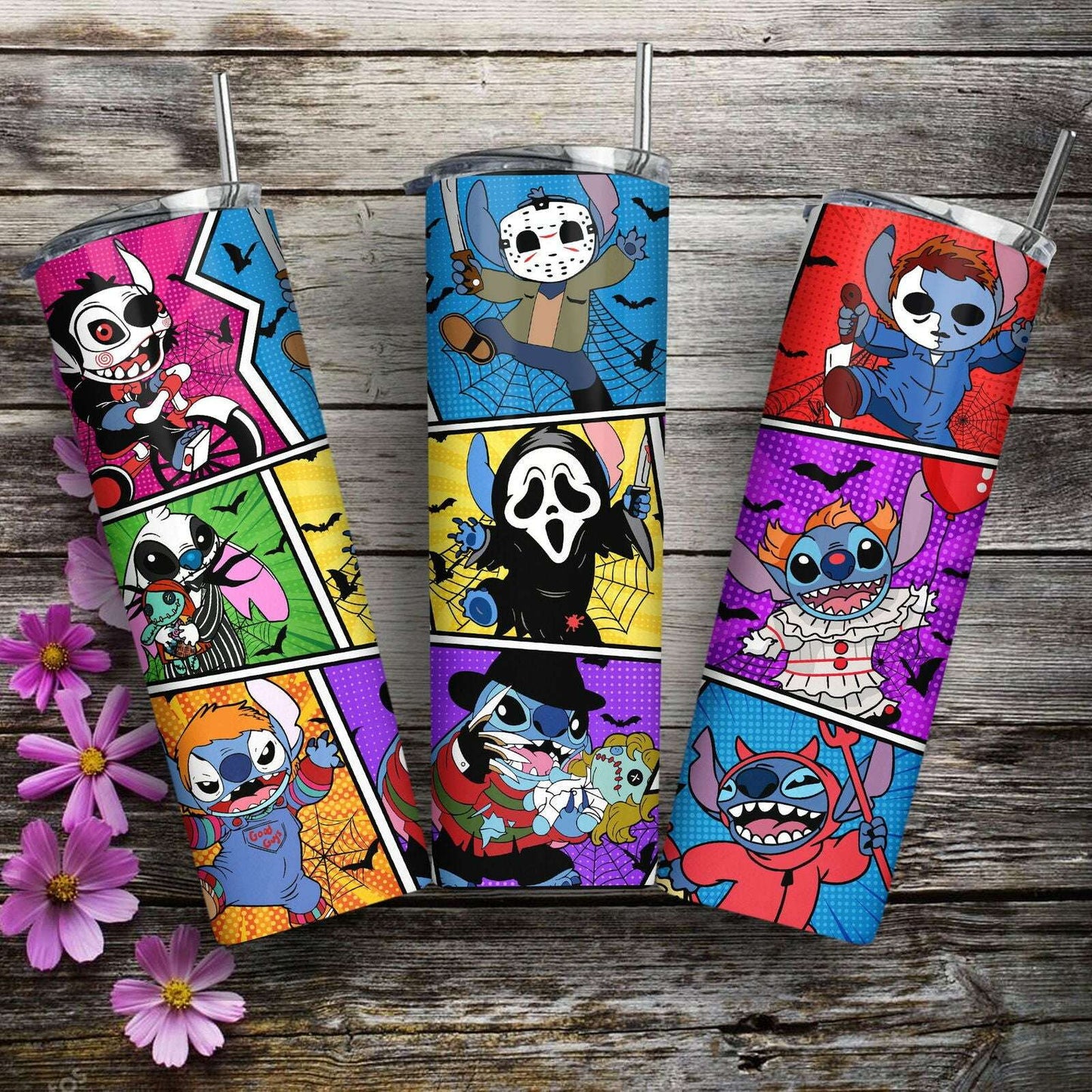 Halloween 20oz Tumbler Wrap Png, Hor 20oz Wrap