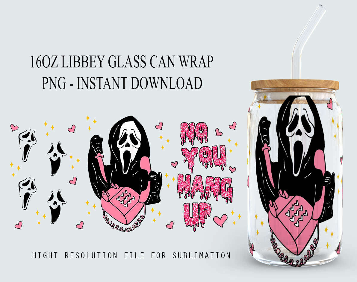 Halloween Bundle 16oz libbey can PNG, 16oz Glass Can Wrap