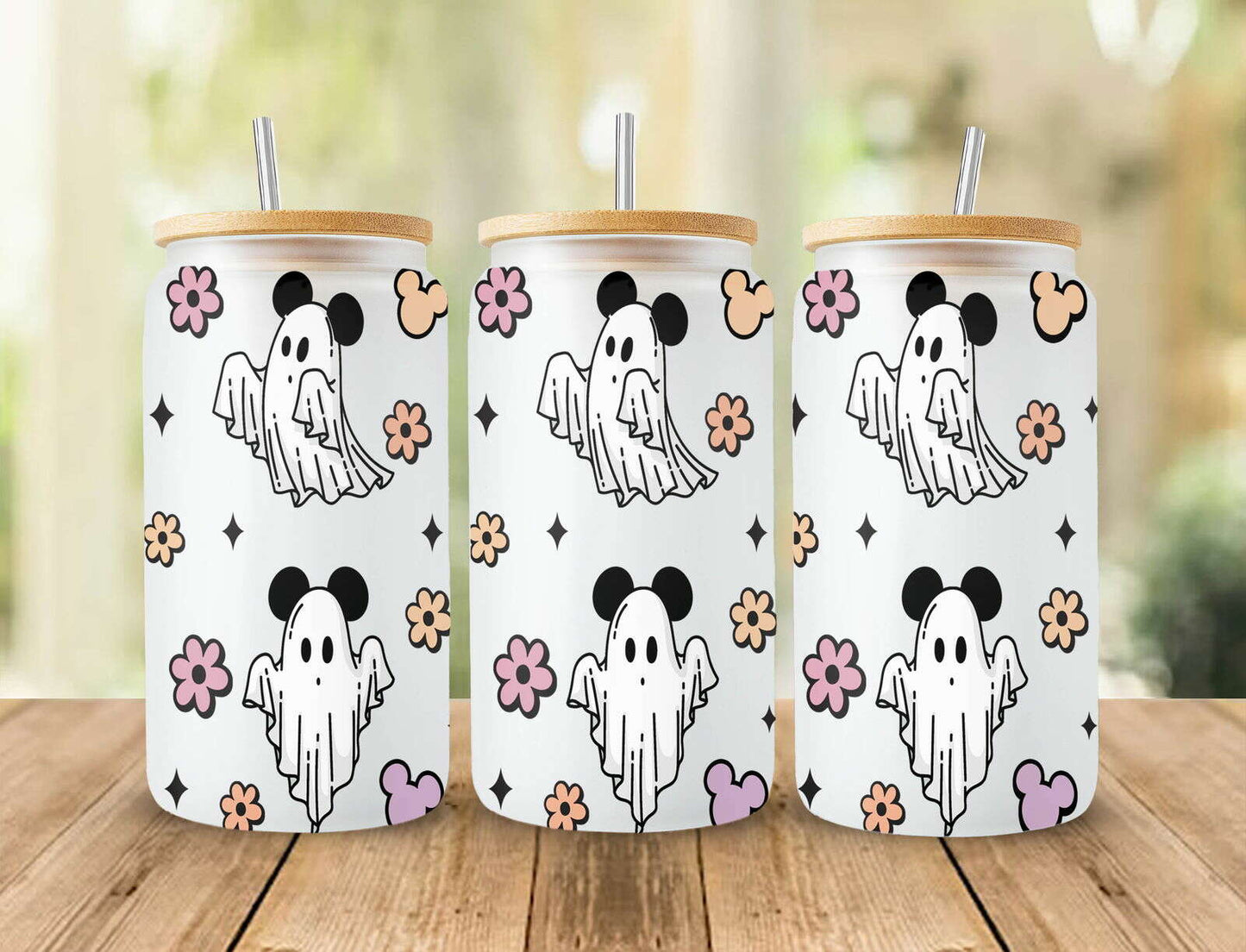 Halloween Can Glass Svg Bundle, 16oz Libbey Full Wrap Svg