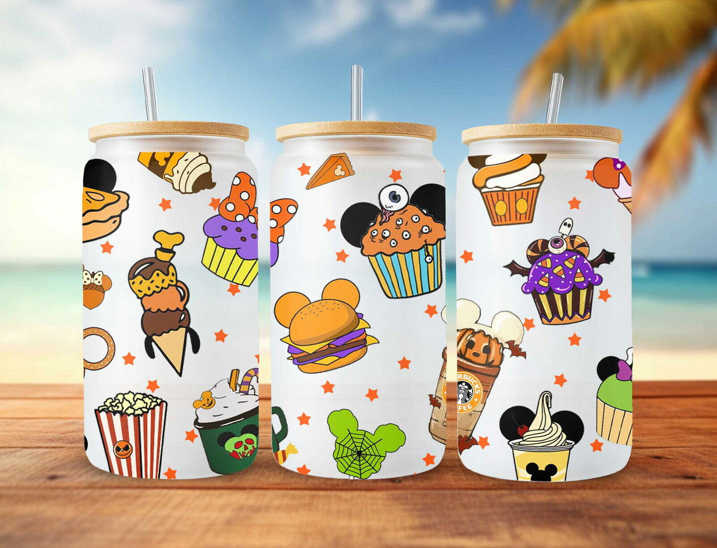 Halloween Can Glass Wrap, 16oz Can Glass, Trick or Treat Can Glass
