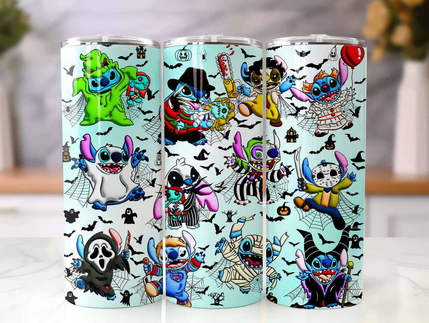 Halloween Costume ST 3D Inflated PNG 20oz Tumbler Wrap