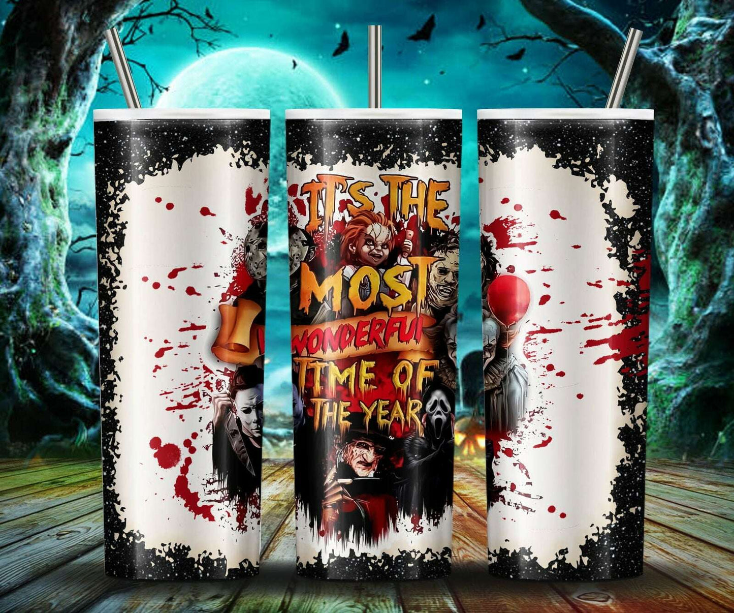 Halloween Hor Tumbler Png, Retro Halloween Png
