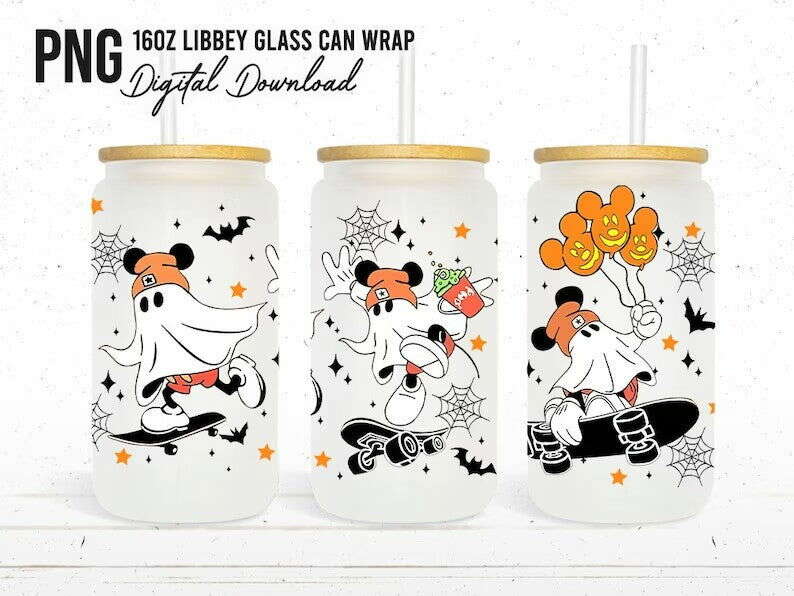 Halloween Libbey 16 oz Snacks Design PNG