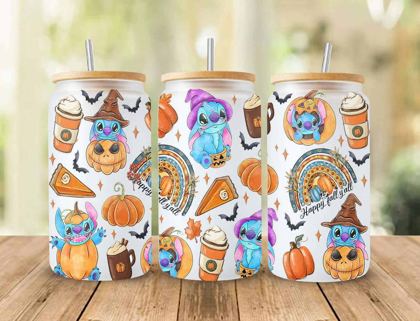 Halloween Tumbler 20oz, 16oz Libbey Can Glass, Hor Tumbler Wrap