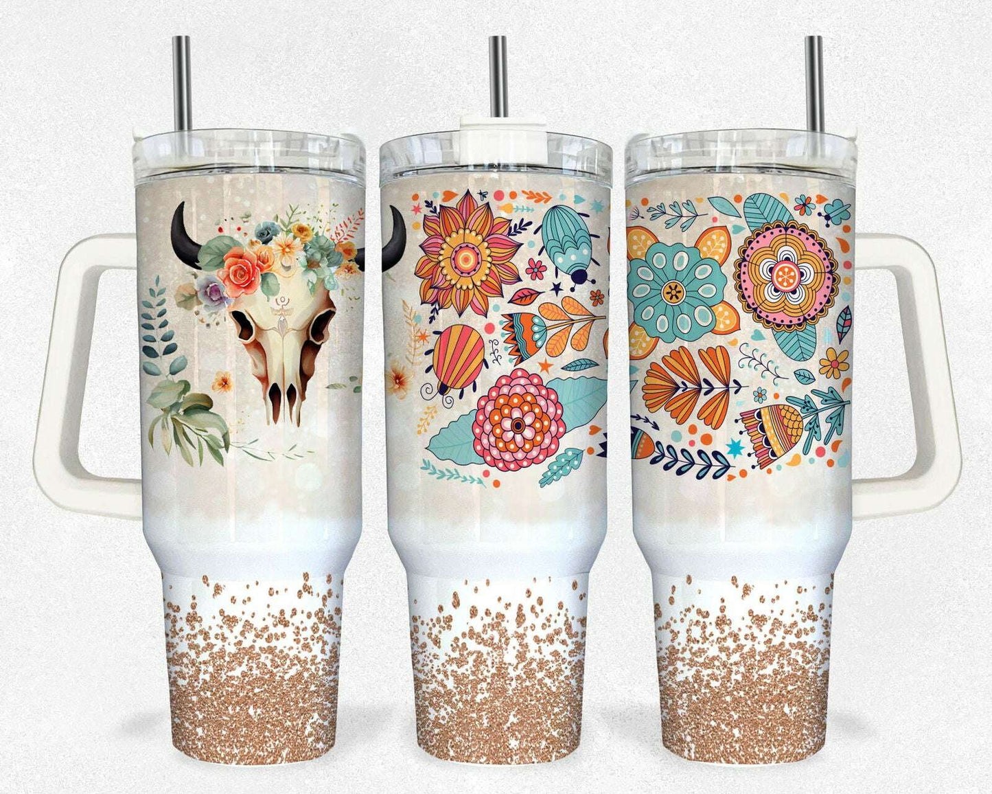 Highland Cow In a Bucket 40oz Tumbler Wrap