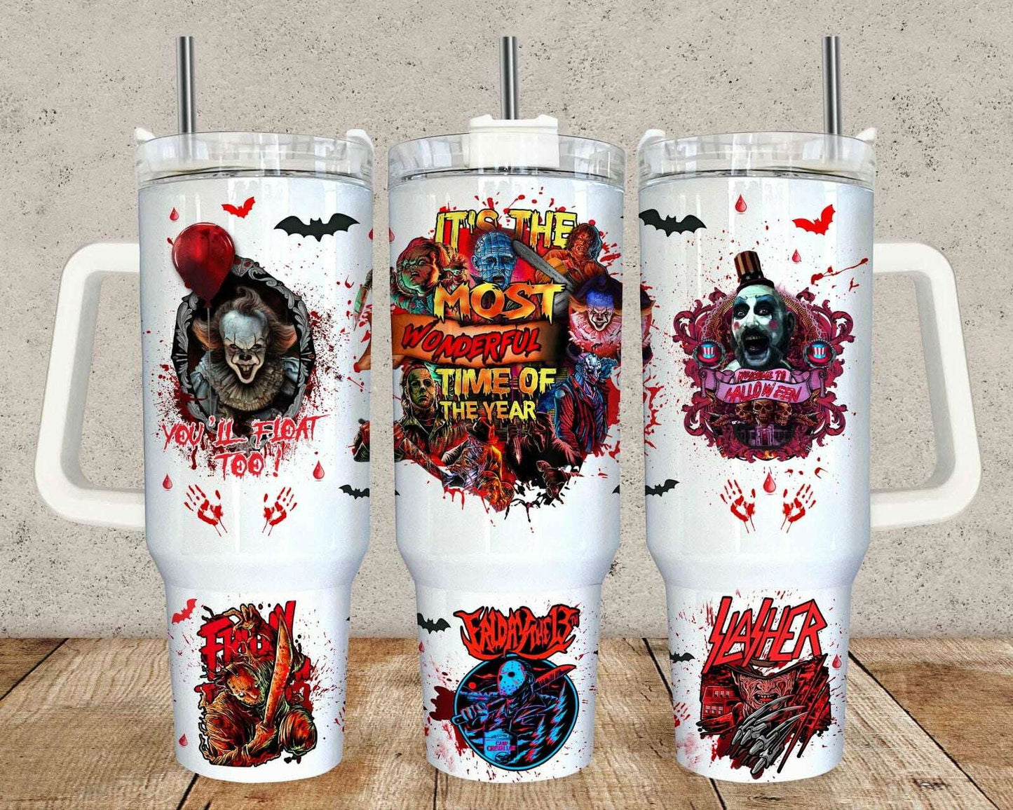 Horror 40oz Tumbler Wrap NEW 1