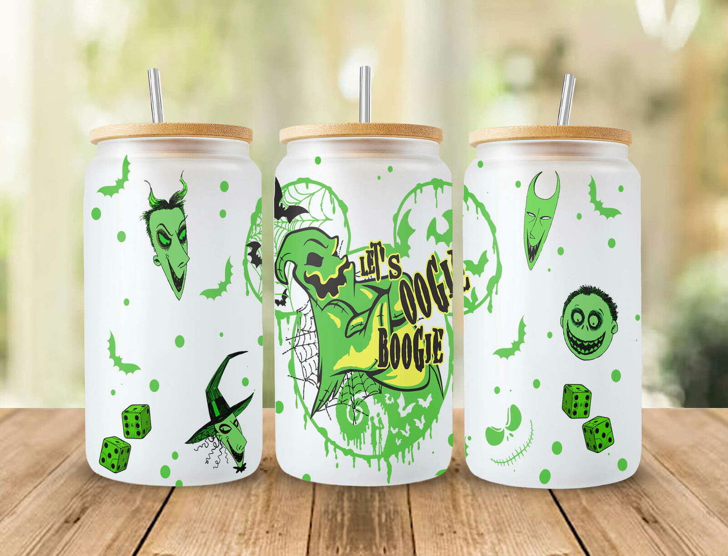 Horror Character 16oz Can Glass Wrap, Halloween Png Design