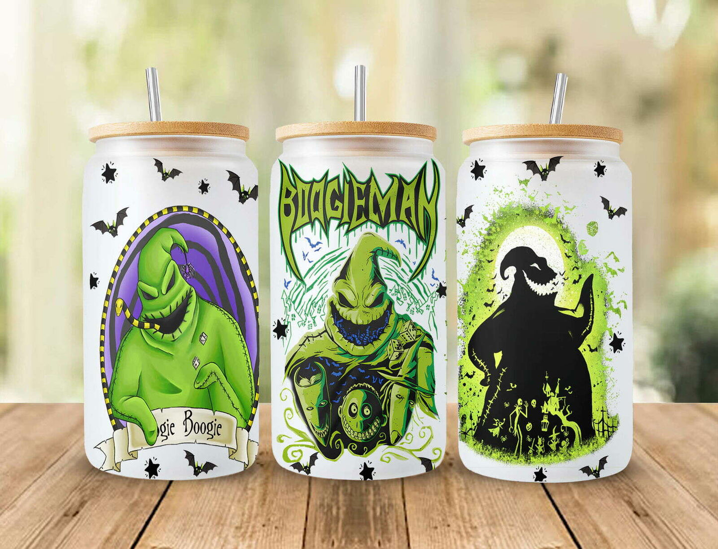 Horror Character Tumbler Wrap, 16oz Can Glass Wrap, Cartoon Can Glass