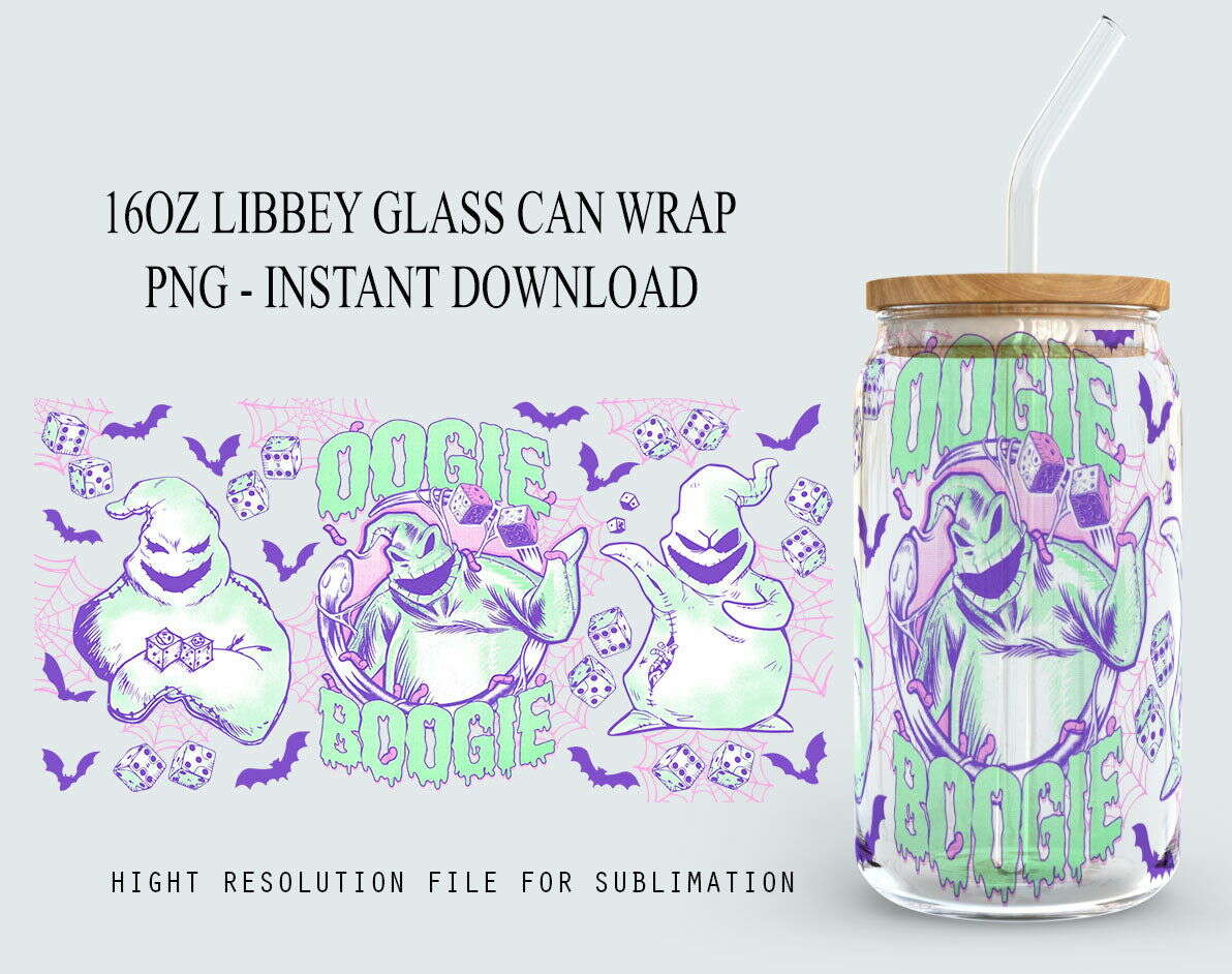 Horror Character Tumbler Wrap, 16oz Can Glass Wrap, Spooky Vibes Can Glass, Halloween Png
