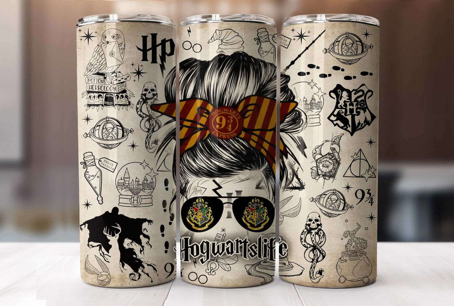 HP Magic Tumbler Wrap PNG, Magic Tumbler Designs, HP Tumbler Wrap, Full Tumbler Wrap