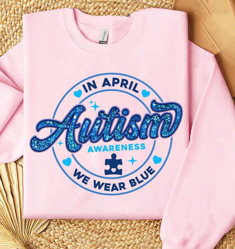 In April We Wear Blue Png, Autism Awareness Png 2