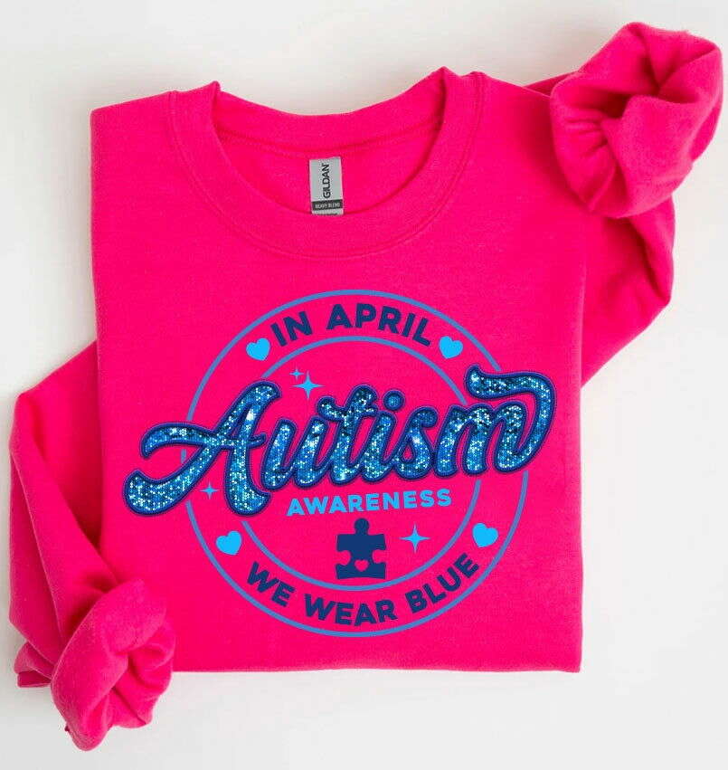 In April We Wear Blue Png, Autism Awareness Png 2