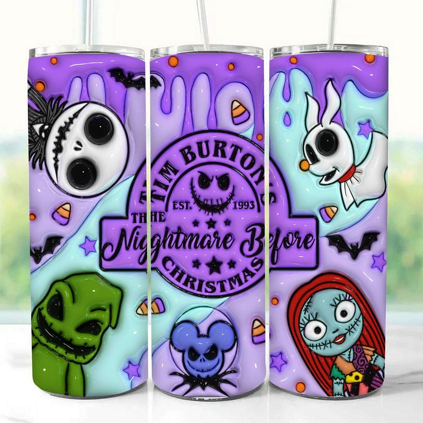 Inflated Halloween Tumbler Design Png, 20oz BB Sublimation 1
