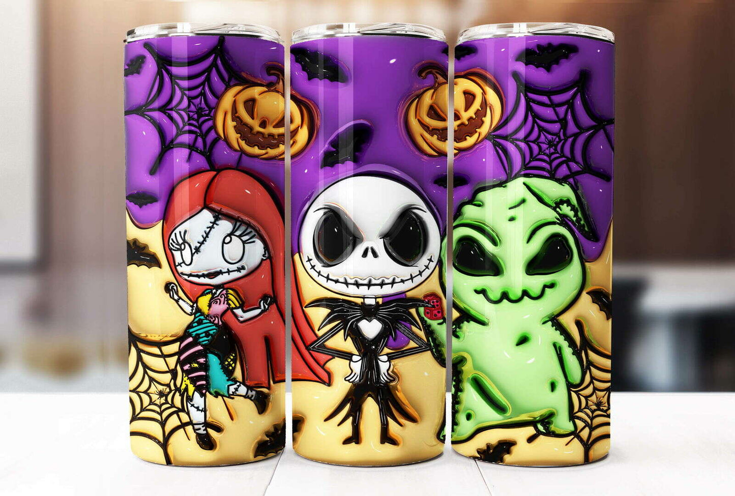 Inflated Halloween Tumbler Design Png, 20oz BB Sublimation 3
