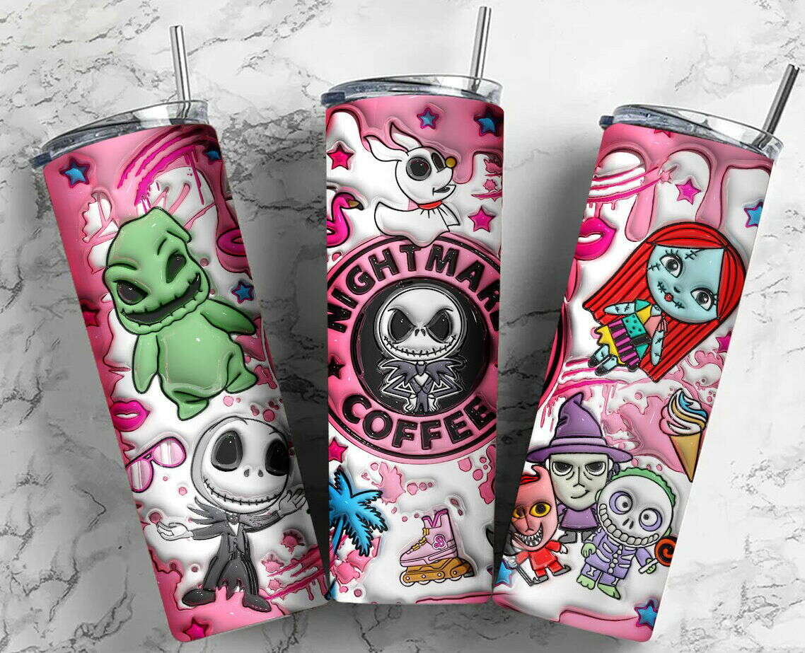 Inflated Halloween Tumbler Design Png, 20oz BB Sublimation 4