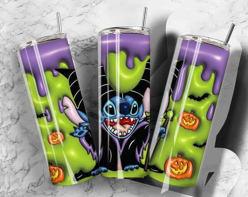 Inflated Halloween Tumbler Wrap PNG Bundle, Bubble 20 oz Tumbler Wrap