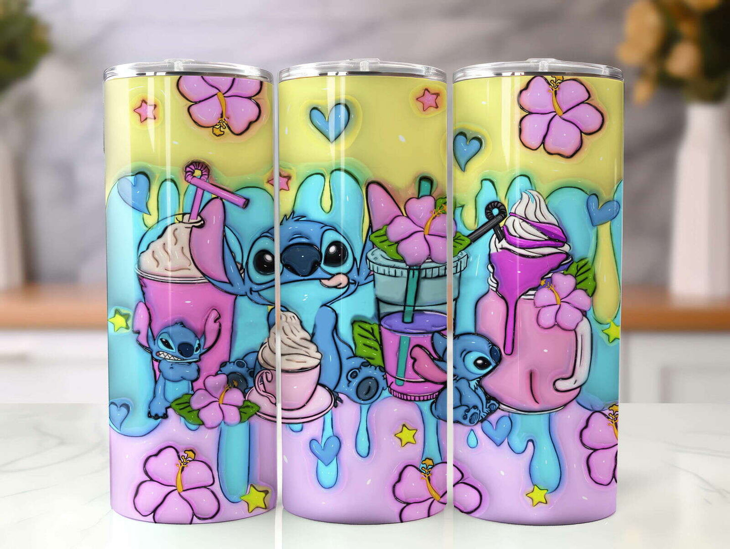Inflated ST Tumbler Design Png 3D Tumbler Wraps 20oz Skinny Sublimation 1