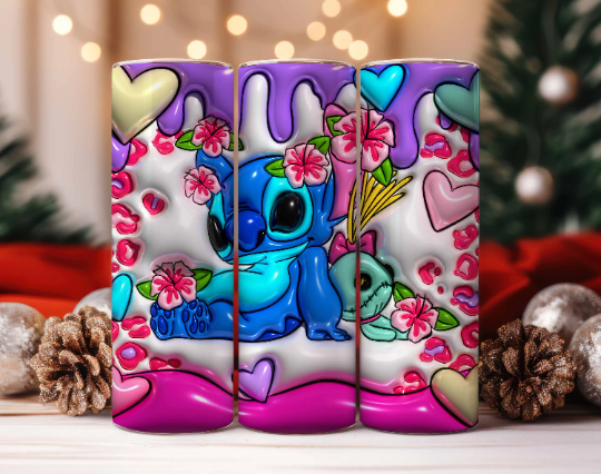 Inflated ST Tumbler Design Png 3D Tumbler Wraps 20oz Skinny Sublimation 8
