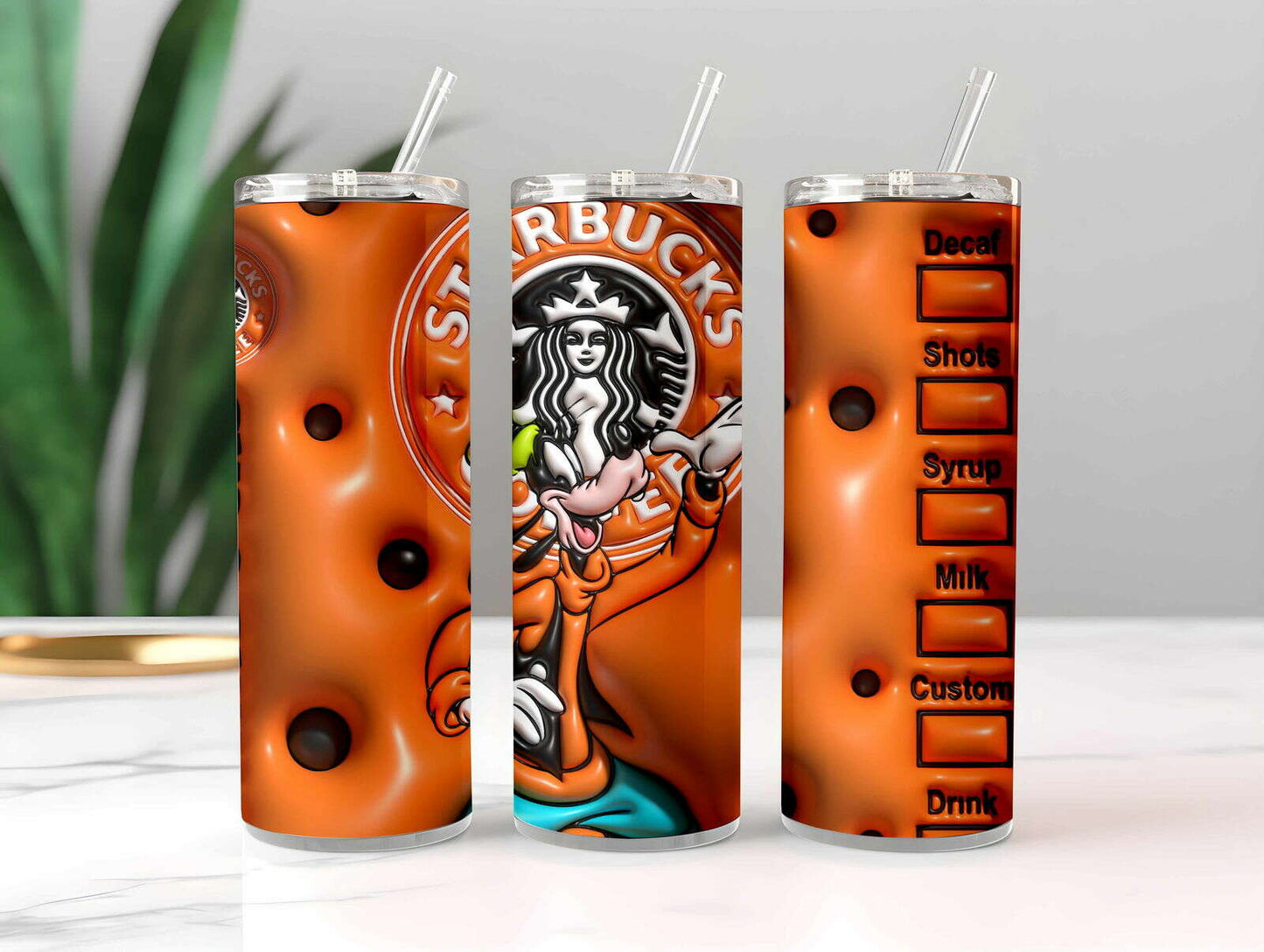 Inflated Tumbler Design Png 3D Tumbler Wraps 20oz 01