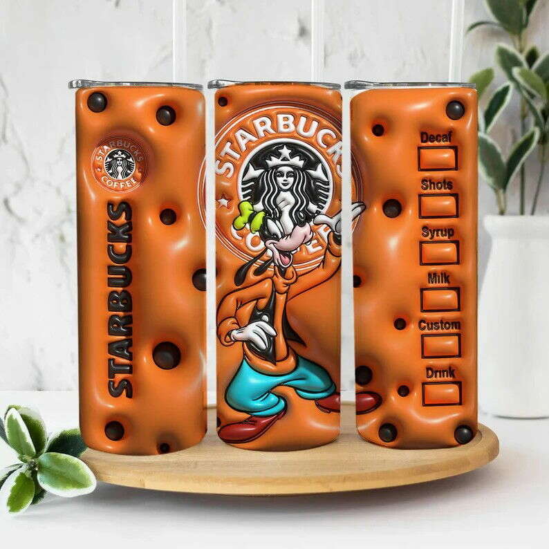 Inflated Tumbler Design Png 3D Tumbler Wraps 20oz 01