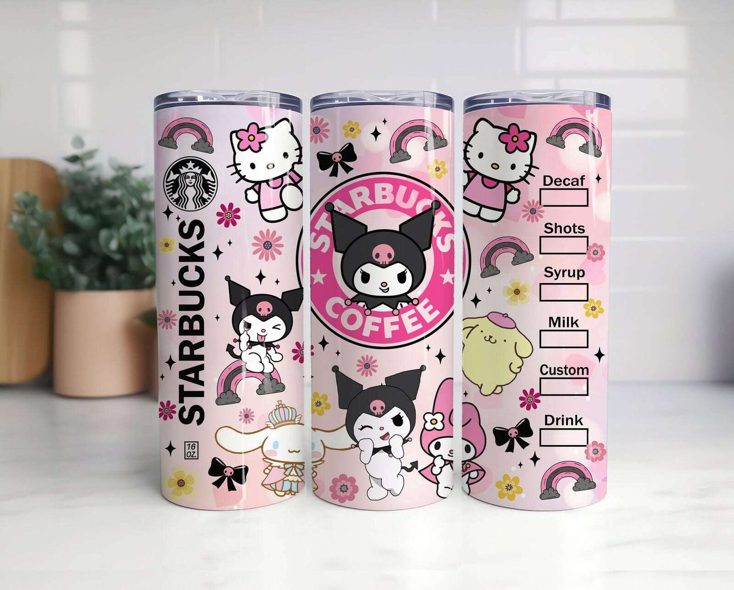 KK Tumbler Wrap, Cartoon Tumbler, 20oz Straight Skinny Wrap 1