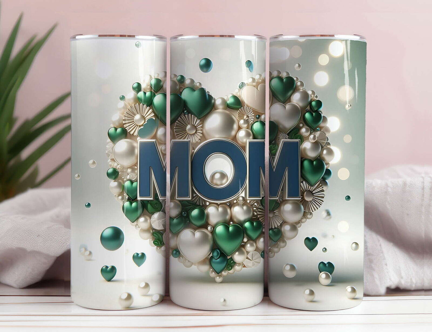 LOVE MOM 20oz Skinny Tumbler Wrap 1