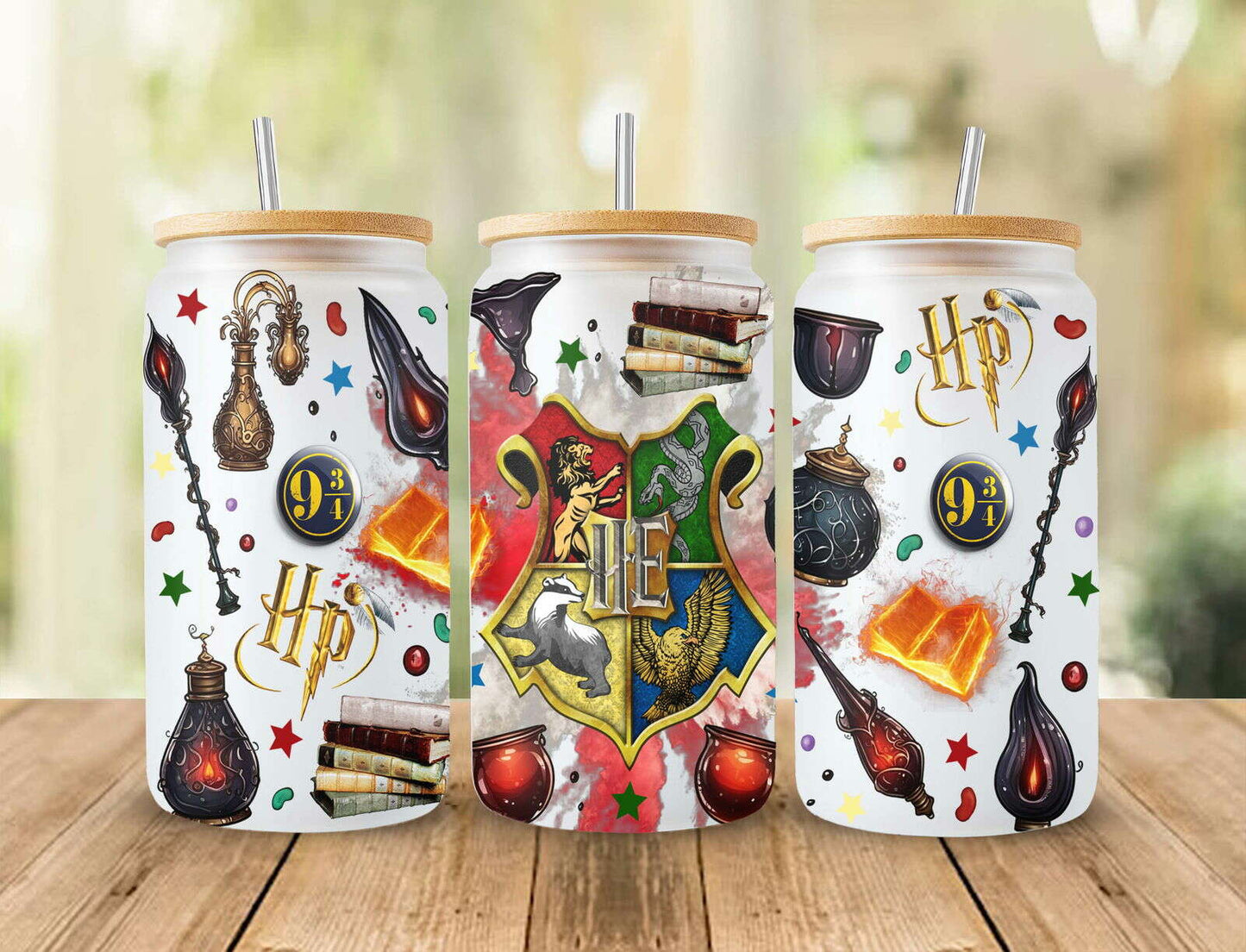 Magic 16oz Can Glass Full Wrap, HP Magic Sublimation Wrap Design