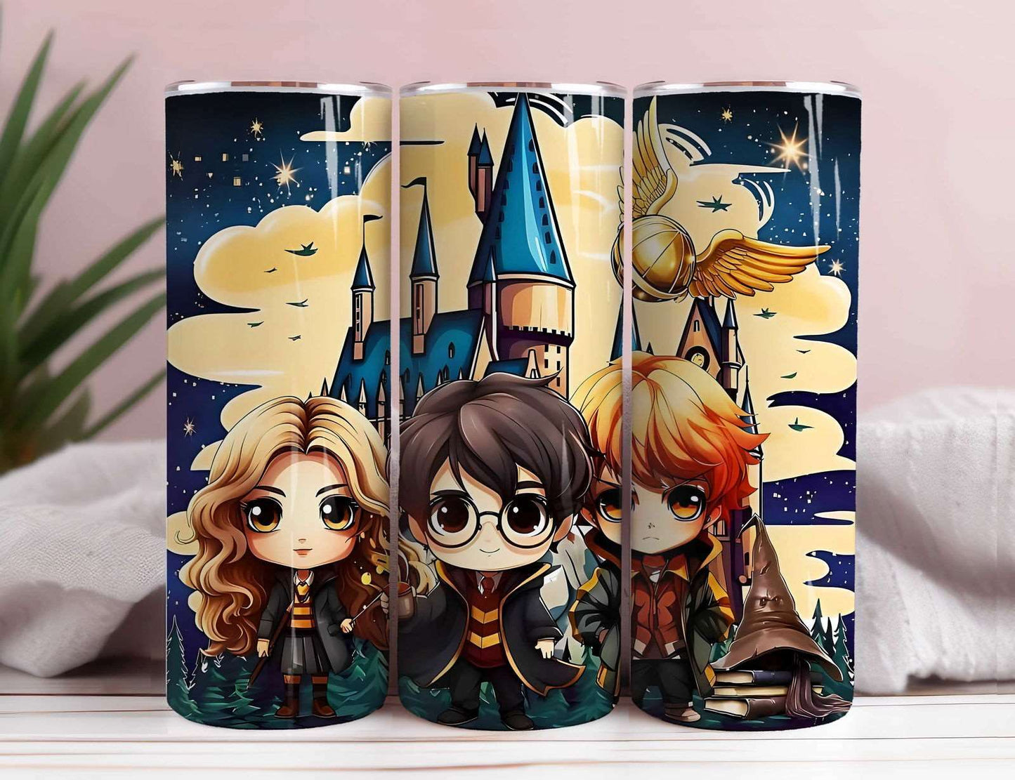Magic 20oz Tumbler Wrap PNG, HP Skinny Tumbler Sublimation, Magic Tumbler Png