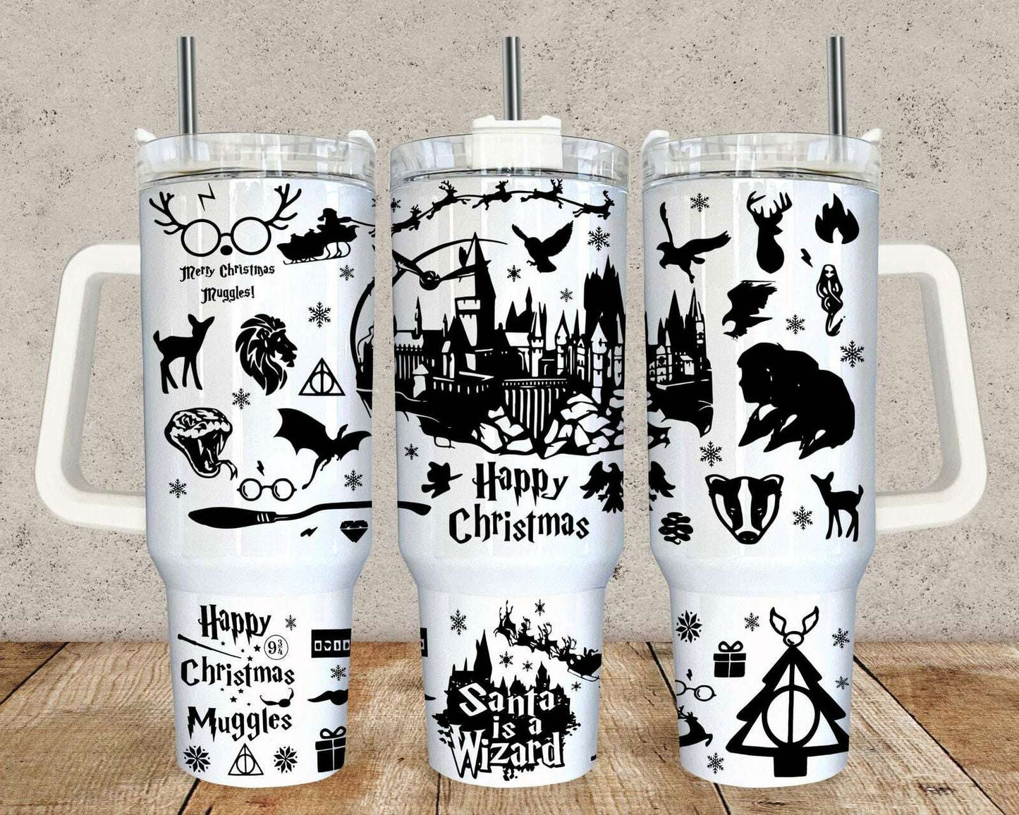 Magic 40oz Tumbler Wrap Christmas Sublimation Png, Svg Download