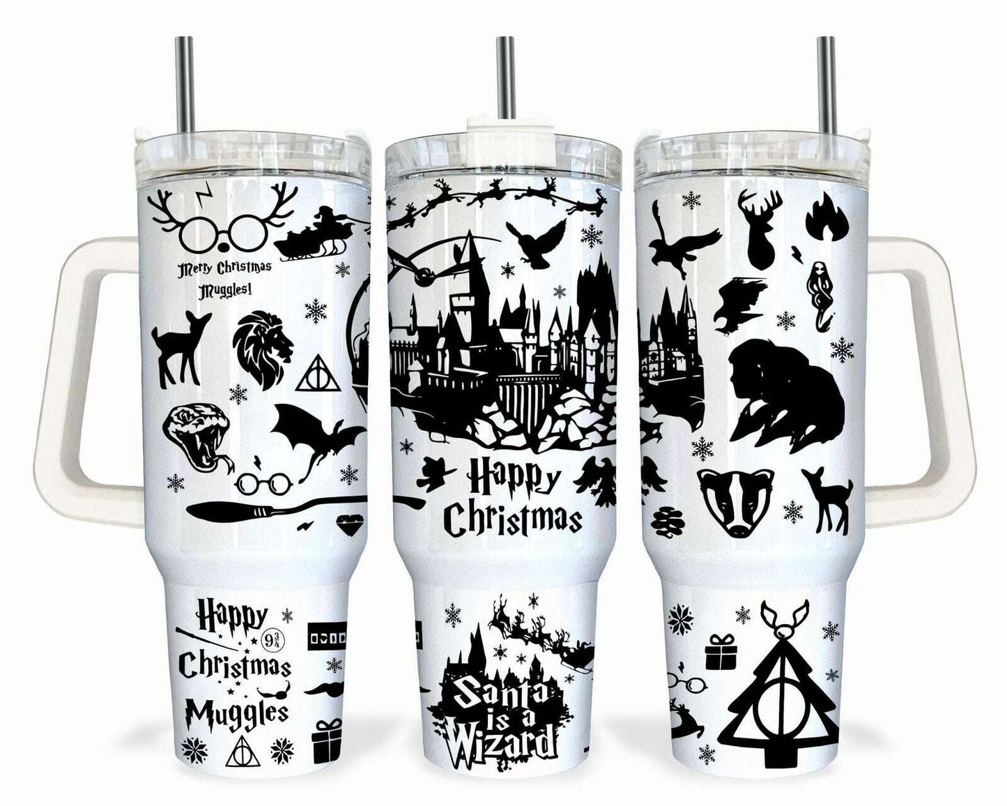 Magic 40oz Tumbler Wrap Christmas Sublimation Png, Svg Download