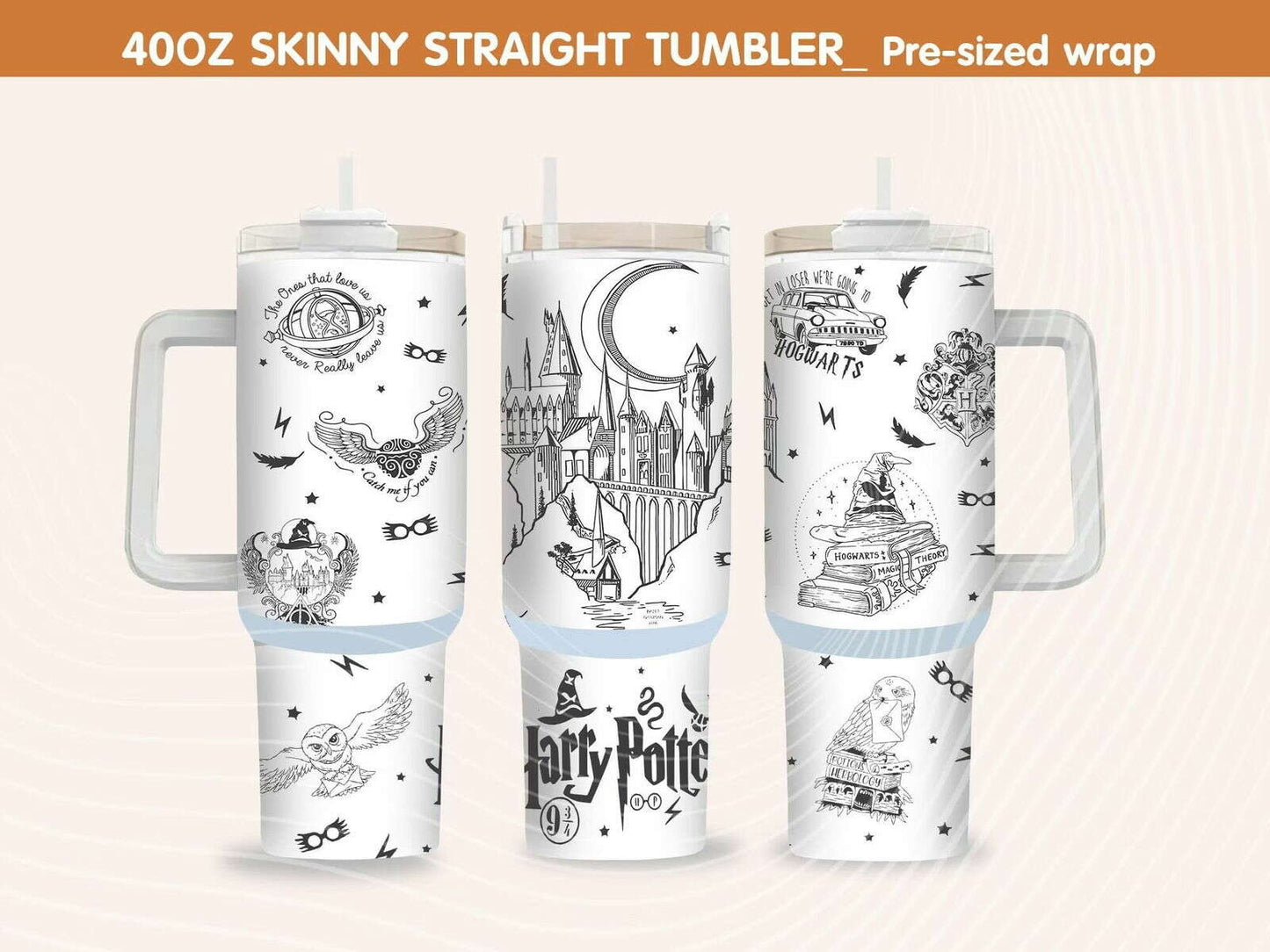 Magic 40oz Tumbler Wrap, HP Quencher Tumbler Sublimation