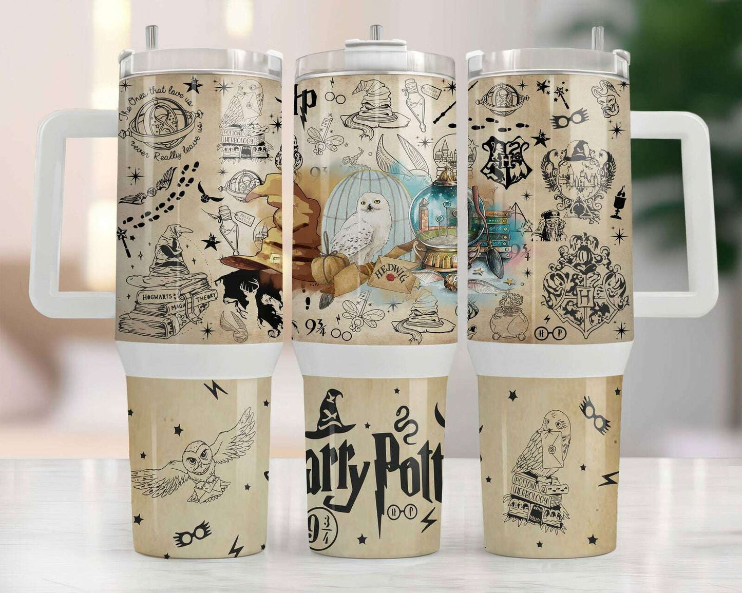 Magic 40oz Tumbler Wrap, HP Quencher Tumbler Sublimation PNG Design